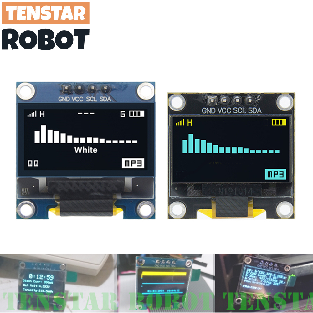 Oled Display 0.96 - TENSTAR 0.96 インチ OLED SSD1306 ホワイト/ブルー/イエロー