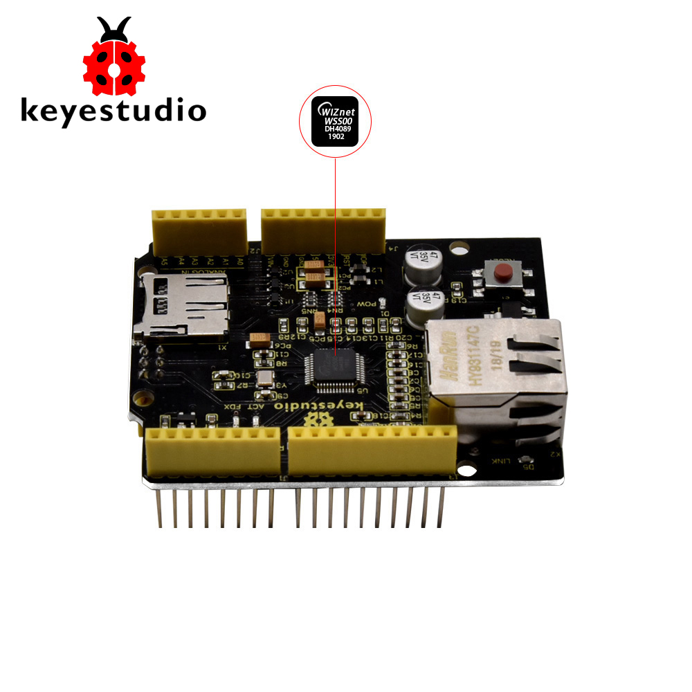 Ethernet W5500 - Keyestudio w5500イーサネットシールドequarduino用拡張ボード (poeなし)