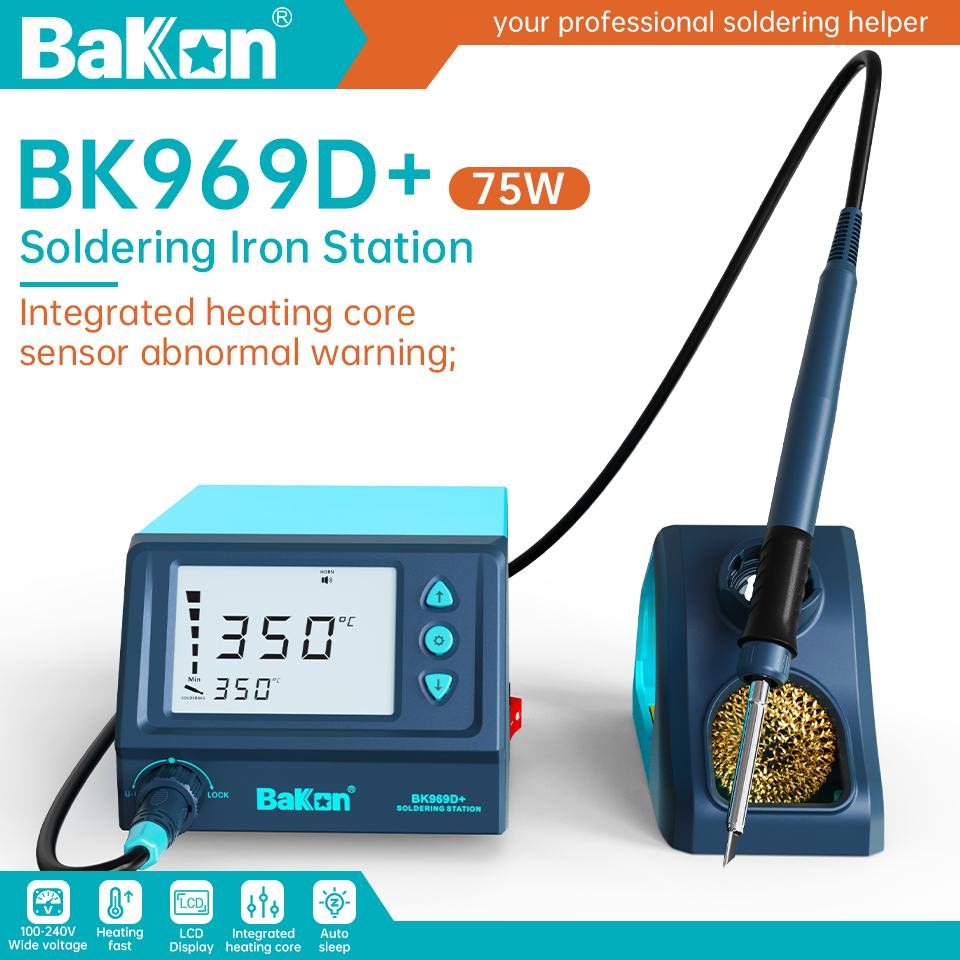 Soldering Iron Temperature Probe - Bakon 75W BK969D+ はんだ付けステーション T12 はんだ付け機器