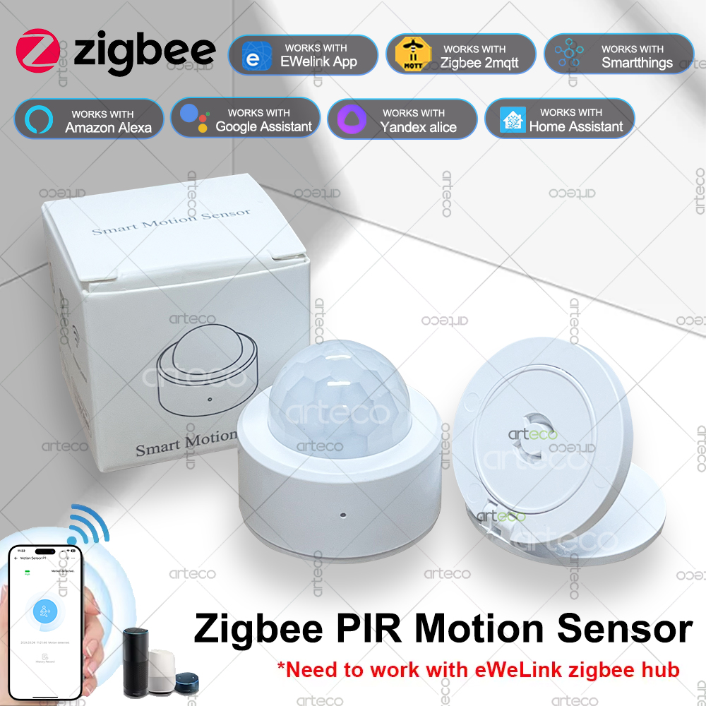 Pir Motion Sensor - Ewelink Zigbee PIR モーションセンサー人体の動きワイヤレス赤外線検出器スマートホームセキュリティは Alexa Google