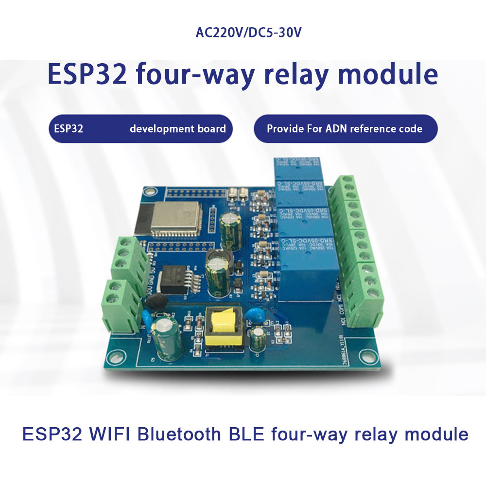 Relay Module 4 Channel - ESP32リレー開発ボード AC/DC電源 WiFi Bluetooth BLE 4チャンネルリレー