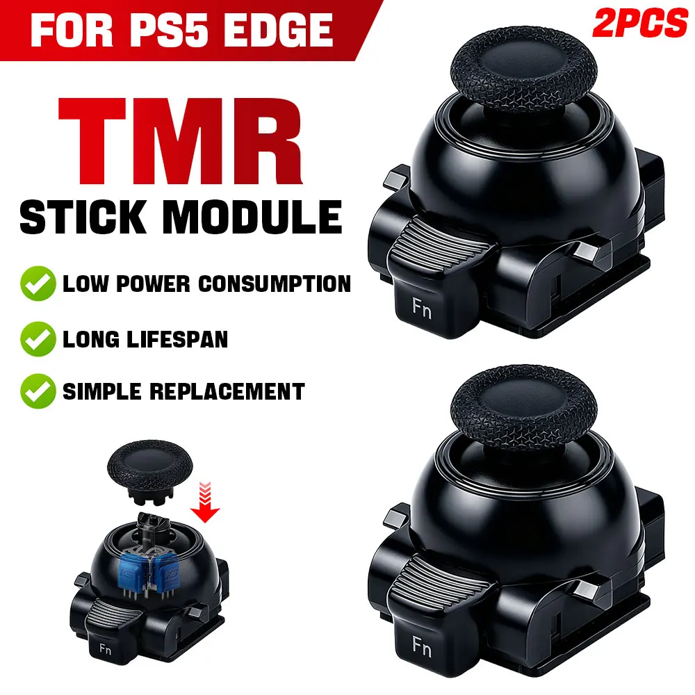 Joystick Module - PS5 Edgeワイヤレスコントローラー用、耐久性に優れた交換用JS13 PRO + TMRスティックモジュール。TMRジョイスティック、3Dアナログサムスティック、ドリフト防止機能付き。