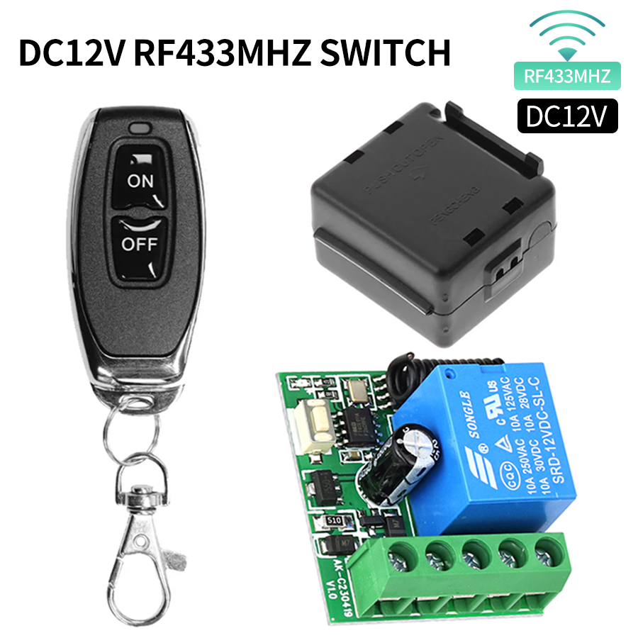 Ir Remote Module - DIY-ワイヤレスミニリレーモジュールおよび送信機,ガレージカーテン用のリモート制御,家電,dc12v,433mhz
