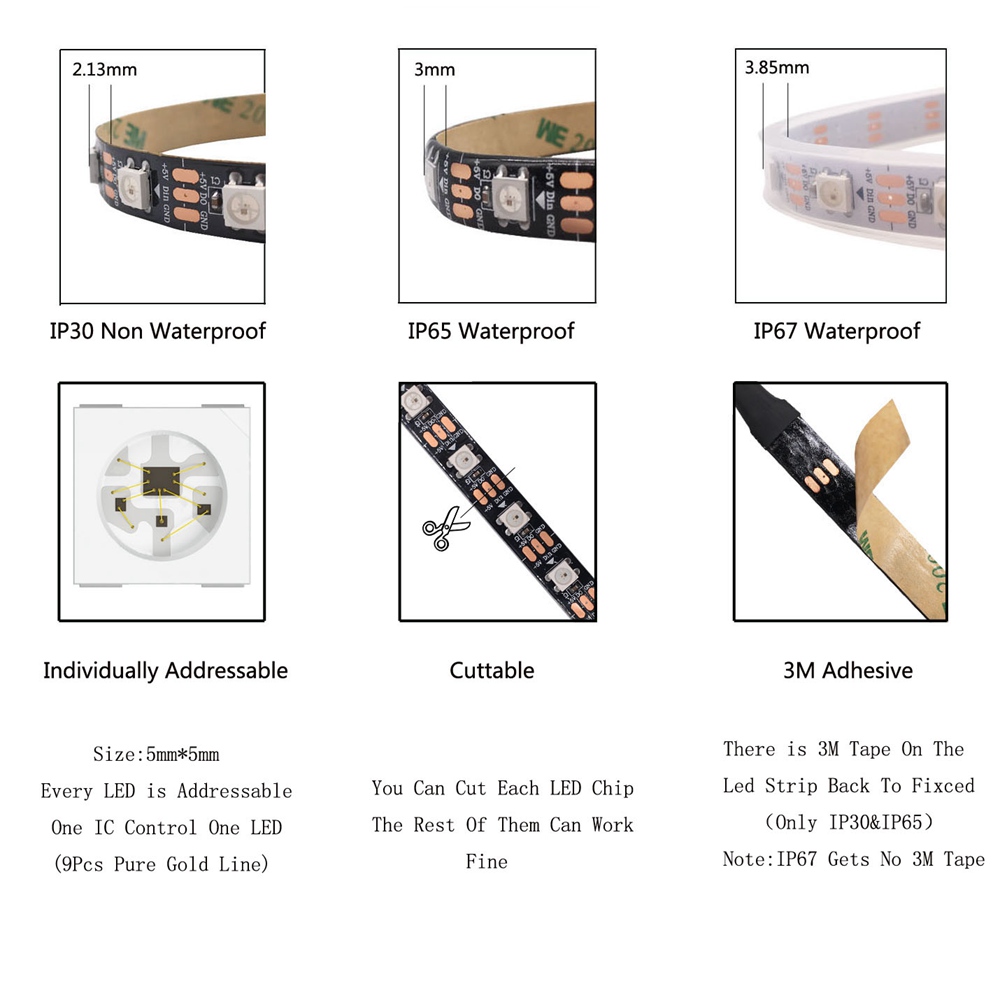WS2811 WS2812B WS2813 WS2815 5 - Ws2812B Strip 5V のレビューと価格