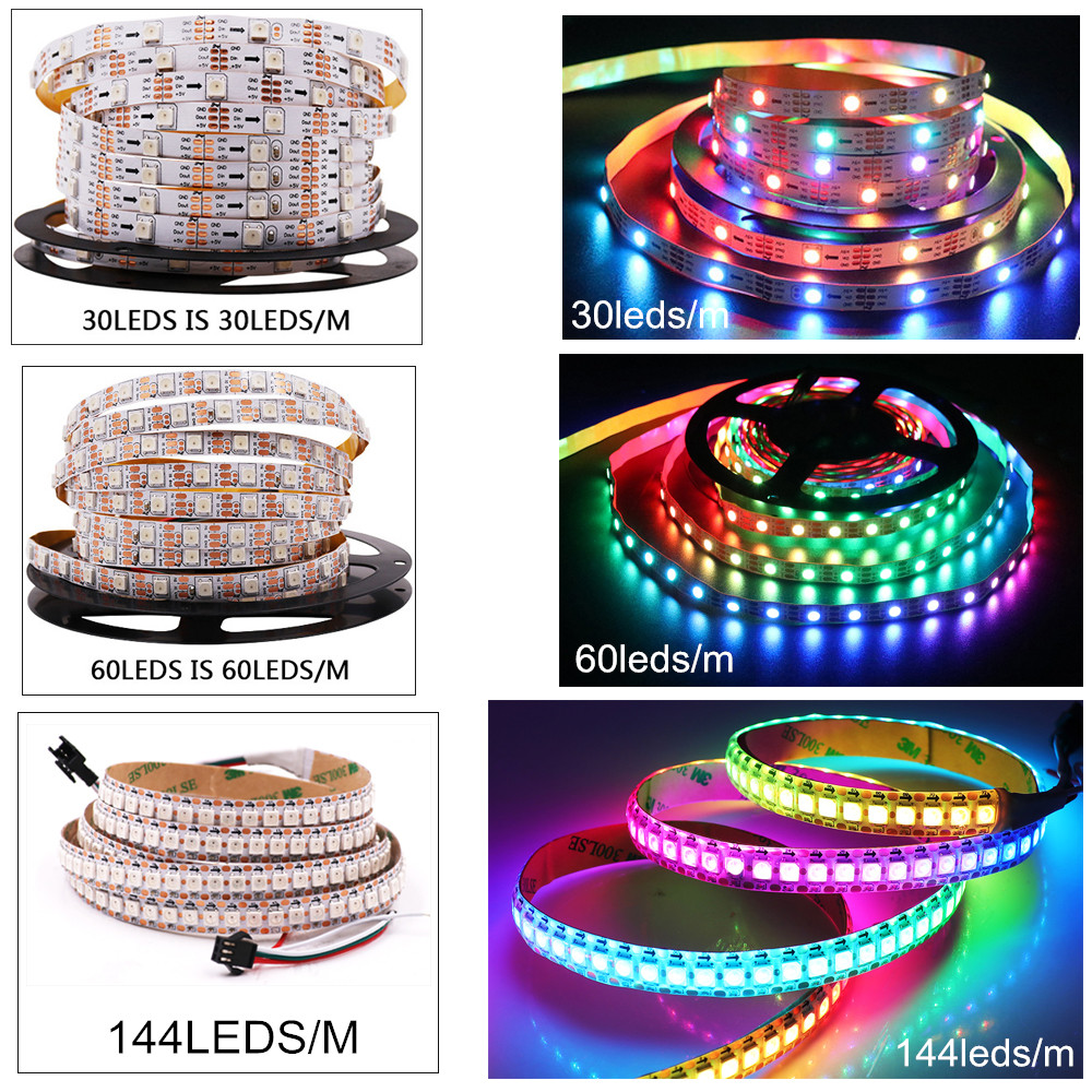 防水LEDストリップライト,フレキシブル,5v ws2812 - Ws2812B Strip 5V のレビューと価格