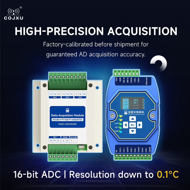 RS485温度取得モジュール、マルチチャンネル、PT100、 - Thermocouple Module K Type のレビューと価格