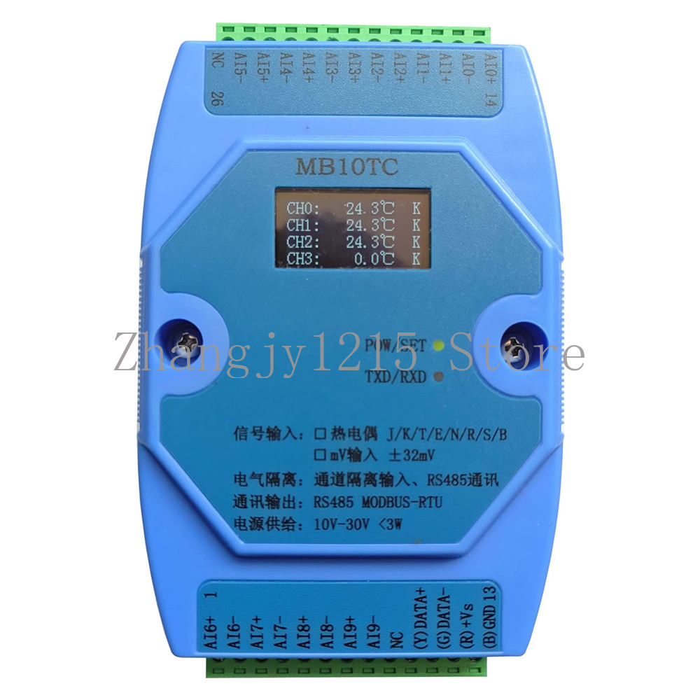 4/6/8/10 チャンネル温度取得モジュール MODBUS - Thermocouple Module K Type のレビューと価格