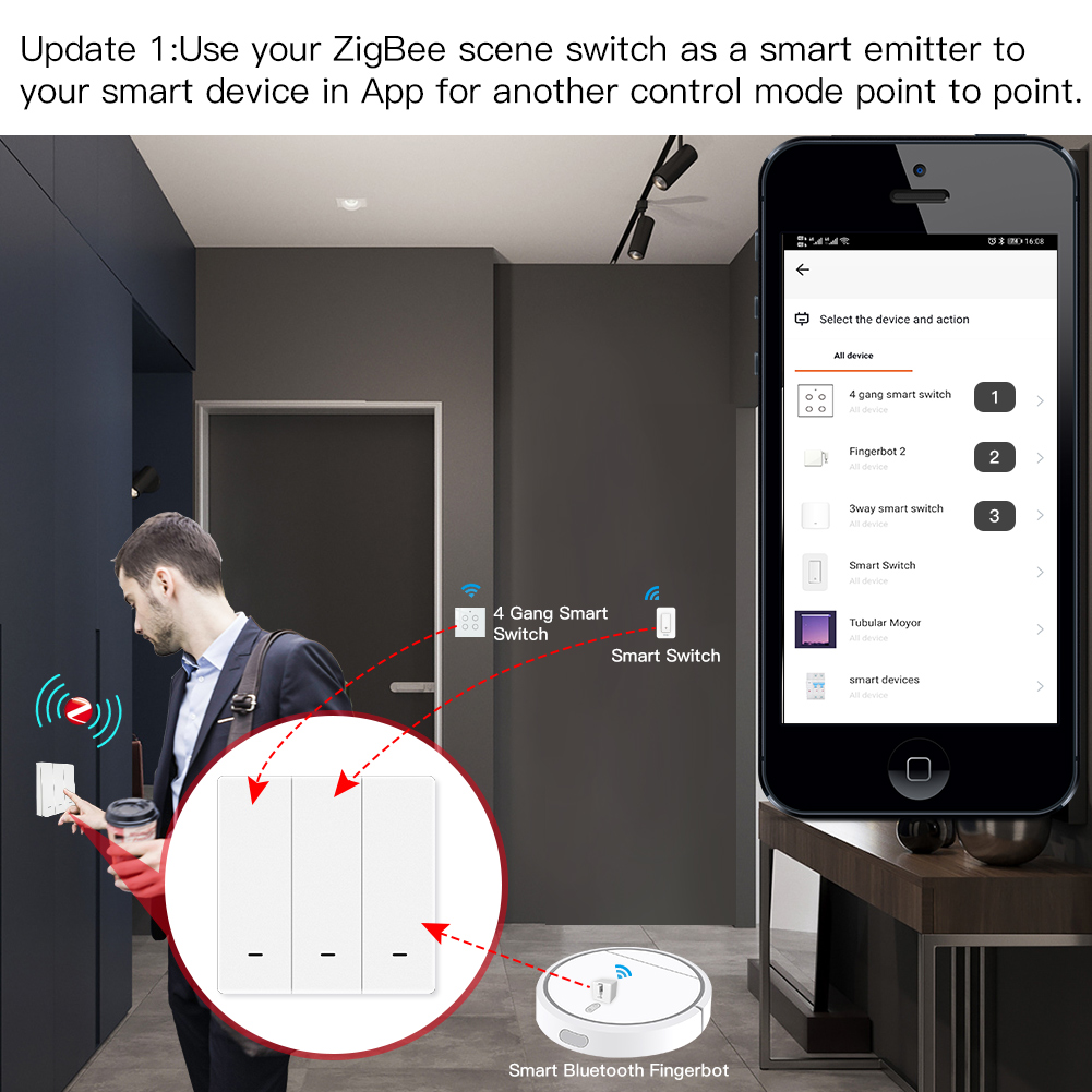 MOES Tuya ZigBee シーンスイッチ ワイヤレス - Relay Module 1 Channel のレビューと価格