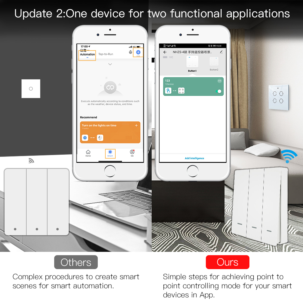MOES Tuya ZigBee シーンスイッチ ワイヤレス - Relay Module 1 Channel のレビューと価格