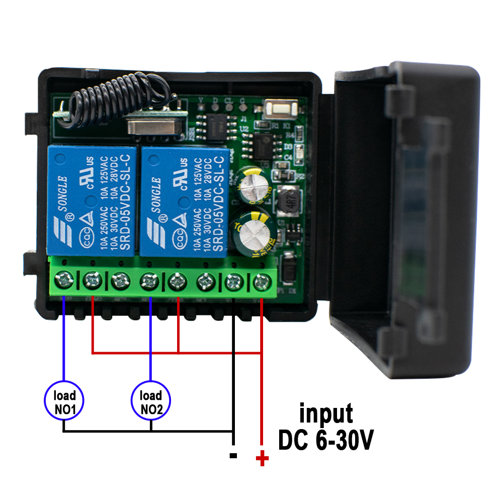 1~10個の2チャンネル433MHz RFリモコンとDC 1 - Relay Module 1 Channel のレビューと価格
