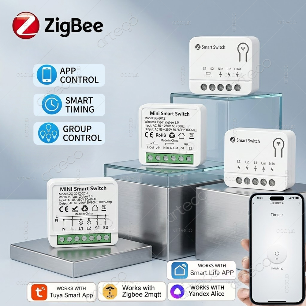 Tuya Zigbee ミニ DIY スマート スイッチ モ - Relay Module 1 Channel のレビューと価格