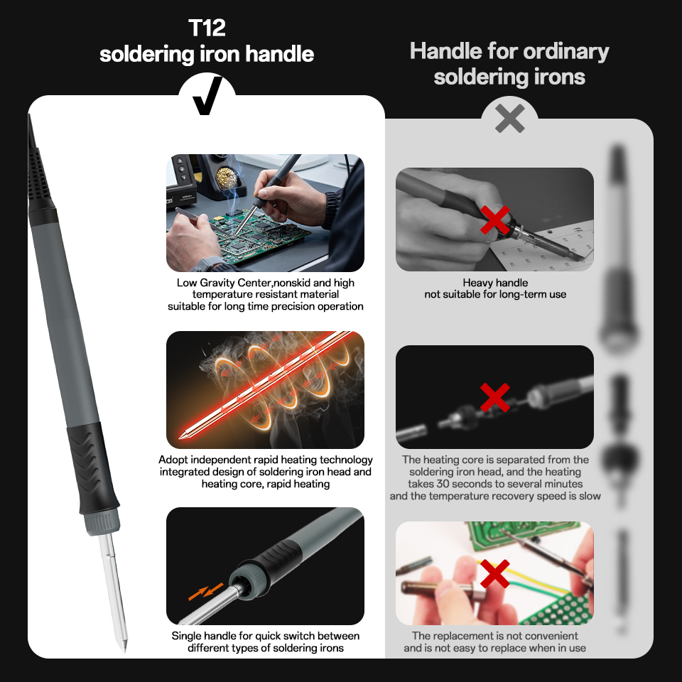 T12 はんだ付けステーション BK969D+ Bakon  - Soldering Iron Temperature Probe のレビューと価格