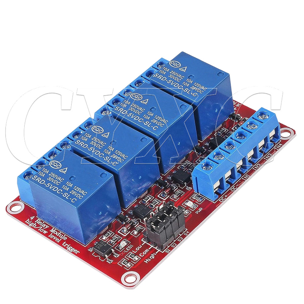 4チャンネル 5V 12V 24V リレーモジュール フォト - Relay Module 4 Channel のレビューと価格