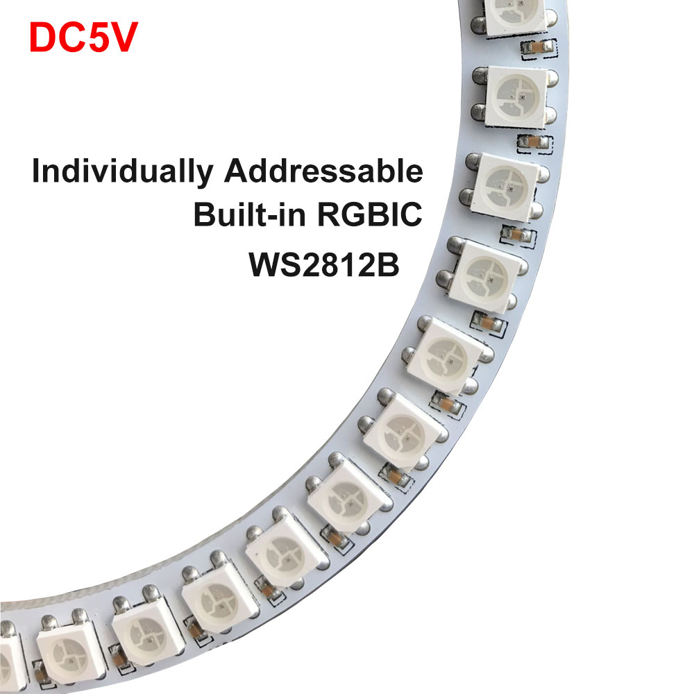 RGBインテリジェントLEDライトリング,5v, 12v,  - Ws2812B Strip 5V のレビューと価格
