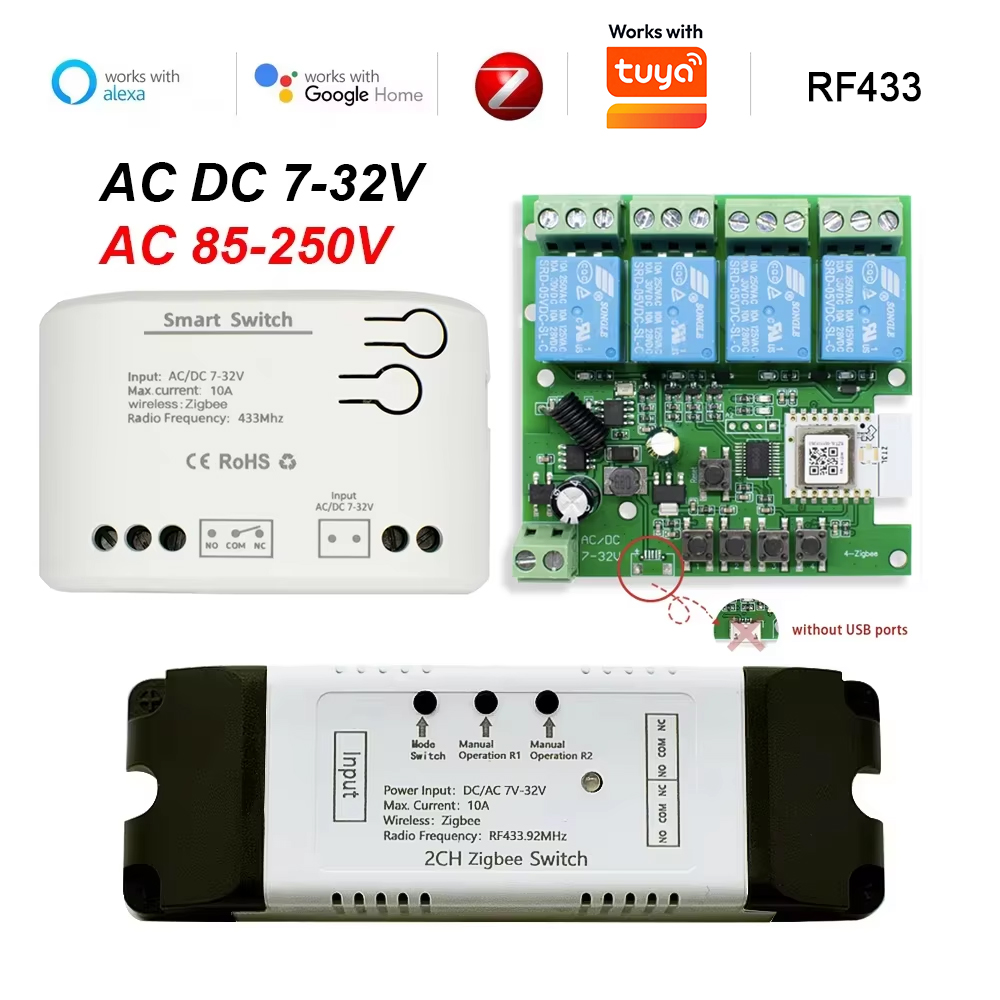 ドライコンタクトスマートZigbeeスイッチ1 2 4チャン - Relay Module 1 Channel のレビューと価格
