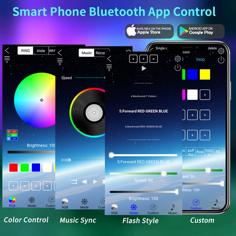 Smart-Bluetooth付きの新しいLEDライトガーラ - Ws2812B Strip 5V のレビューと価格