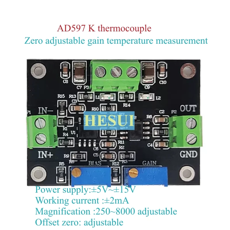 K型熱電対アンプモジュール AD597 温度測定センサー ア - Thermocouple Module K Type のレビューと価格