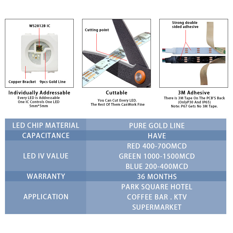 LEDストリップライト,1m/5m,ws2812b 30/6 - Ws2812B Strip 5V のレビューと価格